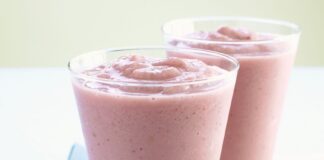 Receta de batido de fresa y plátano sin lácteos