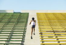 Rutina de entrenamiento de escaleras para gradas