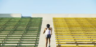Rutina de entrenamiento de escaleras para gradas